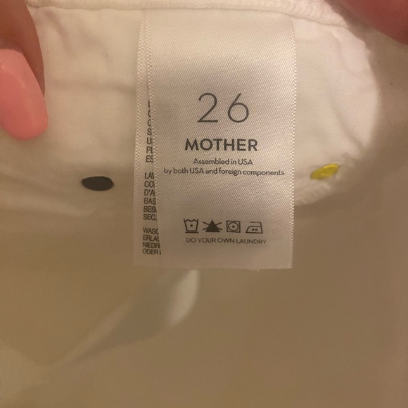 COPY - SNACKS MOTHER THE PLEATED FUN DIP DENIM JEAN SHORTS WHITE STICKY RICE SI… - Picture 8 of 9